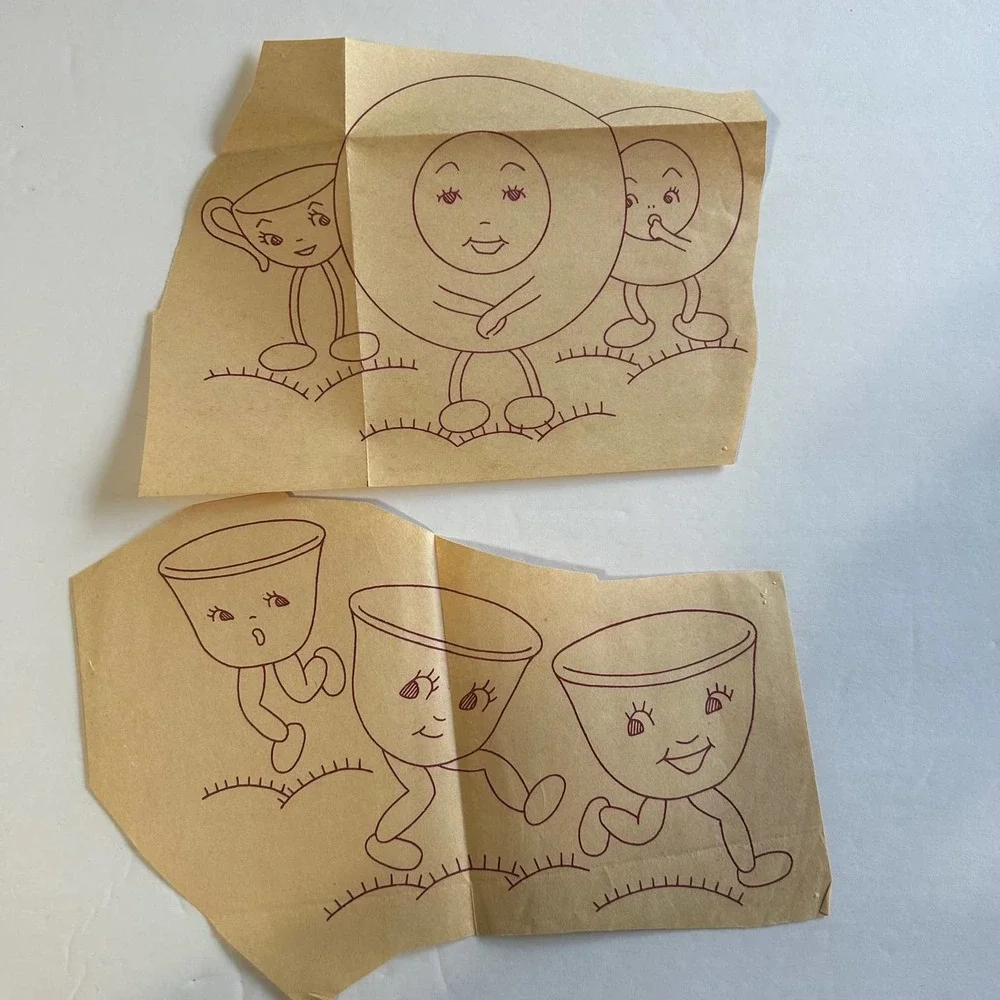 Vintage Aunt‎ Martha's Dish Motifs Hot Iron Transfers